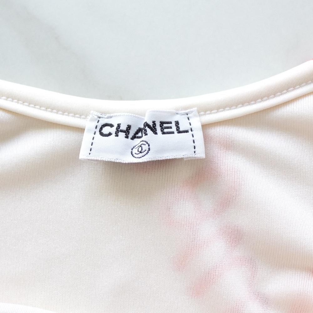 Rare Chanel Vintage 1996 White Rouge 96P Swimsuit - Picture 8 of 13